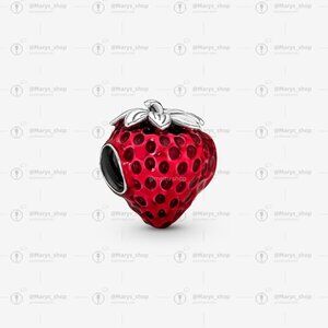 Pandora Seeded Strawberry Fruit Charm|Pendant